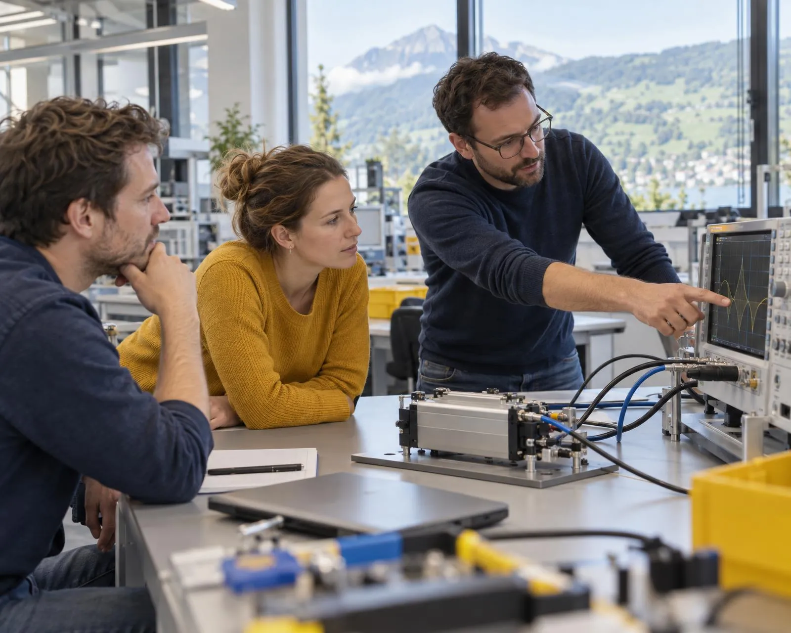 L'équipe Säfeli au travail dans le laboratoire